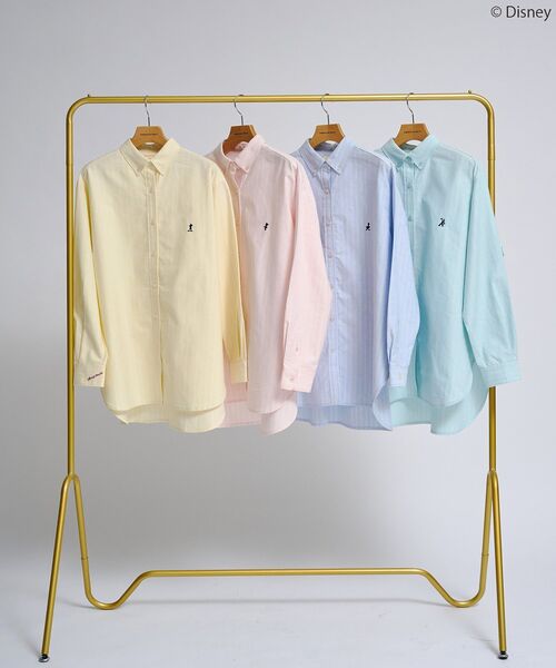 Disney(ディズニー)の「【Mickey&Friends】ボタンダウンシャツ(シャツ/ブラウス・レディース・ブルー/ピンク/イエロー/ミント・FREE)」の5枚目の写真