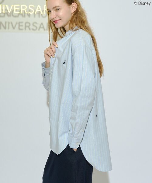 Disney(ディズニー)の「【Mickey&Friends】ボタンダウンシャツ(シャツ/ブラウス・レディース・ブルー/ピンク/イエロー/ミント・FREE)」の6枚目の写真