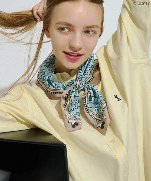 Disney(ディズニー)の「【Mickey&Friends】ボタンダウンシャツ(シャツ/ブラウス・レディース・ブルー/ピンク/イエロー/ミント・FREE)」の14枚目の写真