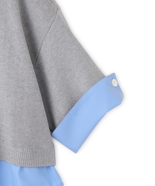 ADAM ET ROPE'（アダムエロペ）の「【WEB限定】シャツコンビニットプルオーバー（ニット/セーター・レディース・ブラック/ダークブラウン/グレー・FREE）」の18枚目の写真