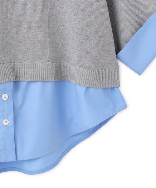 ADAM ET ROPE'（アダムエロペ）の「【WEB限定】シャツコンビニットプルオーバー（ニット/セーター・レディース・ブラック/ダークブラウン/グレー・FREE）」の19枚目の写真