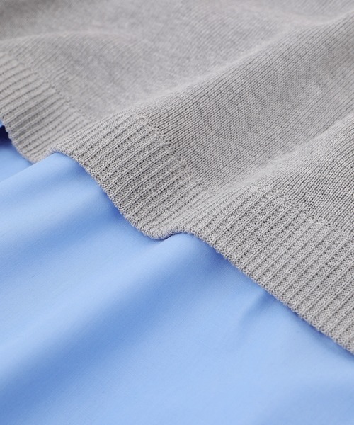 ADAM ET ROPE'（アダムエロペ）の「【WEB限定】シャツコンビニットプルオーバー（ニット/セーター・レディース・ブラック/ダークブラウン/グレー・FREE）」の21枚目の写真