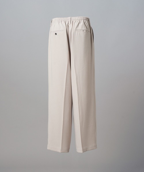 MAISON SPECIAL（メゾンスペシャル）の「《UNISEX》Slab Rayon Two-tuck Prime-Wide Slacks/スラブレーヨンプライムワイドツータックスラックス【MAISON SPECIAL/メゾンスペシャル】■セットアップ対応■（スラックス・メンズ・グレイッシュベージュ/ブラック/グレー/ネイビー・2/1/0）」の19枚目の写真