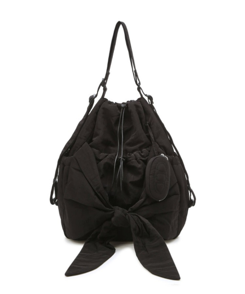 athe（アテ）の「[RUBAN] ブラックリボンバックパック兼ショルダーバッグ L AABA6F901BK（ショルダーバッグ・レディース・ブラック・FREE）」の6枚目の写真