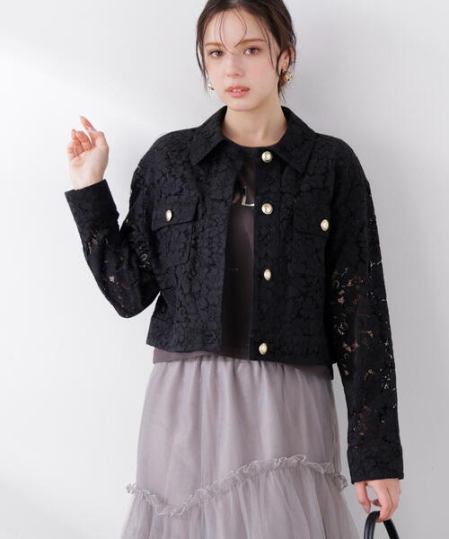 PROPORTION BODY DRESSING(プロポーションボディドレッシング)の「レースブルゾン / 1216155301(ブルゾン・レディース・ブラック/ホワイト系その他・MEDIUM/SMALL)」の17枚目の写真