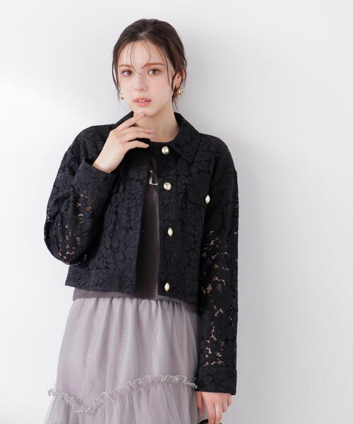 PROPORTION BODY DRESSING(プロポーションボディドレッシング)の「レースブルゾン / 1216155301(ブルゾン・レディース・ブラック/ホワイト系その他・MEDIUM/SMALL)」の19枚目の写真