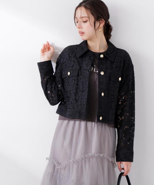 PROPORTION BODY DRESSING(プロポーションボディドレッシング)の「レースブルゾン / 1216155301(ブルゾン・レディース・ブラック/ホワイト系その他・MEDIUM/SMALL)」の21枚目の写真