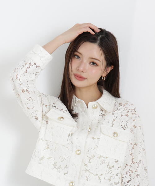 PROPORTION BODY DRESSING(プロポーションボディドレッシング)の「レースブルゾン / 1216155301(ブルゾン・レディース・ブラック/ホワイト系その他・MEDIUM/SMALL)」の12枚目の写真