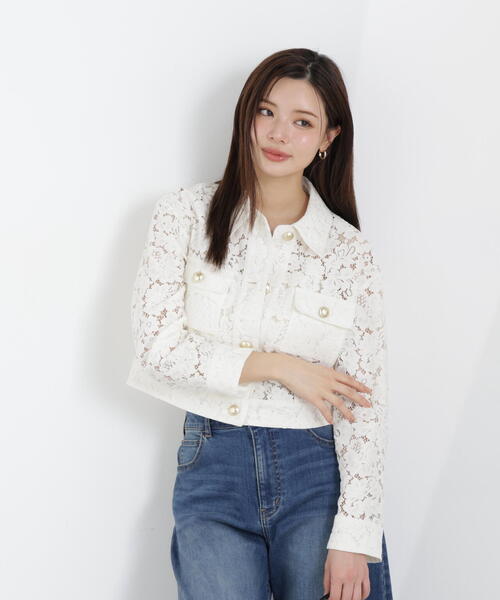 PROPORTION BODY DRESSING(プロポーションボディドレッシング)の「レースブルゾン / 1216155301(ブルゾン・レディース・ブラック/ホワイト系その他・MEDIUM/SMALL)」の16枚目の写真