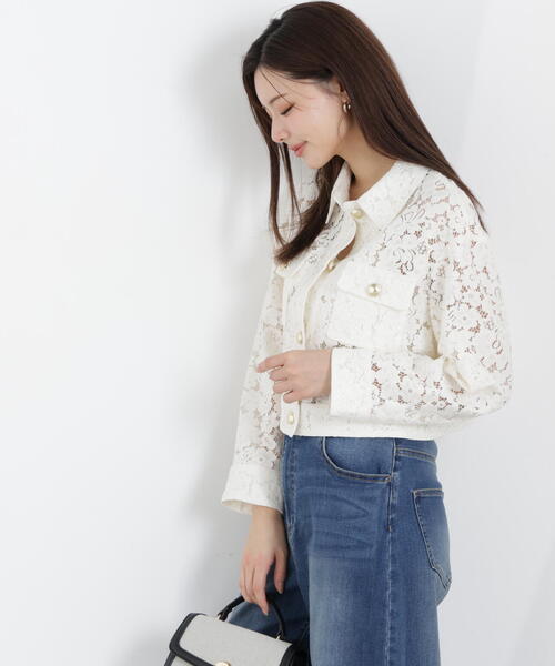 PROPORTION BODY DRESSING(プロポーションボディドレッシング)の「レースブルゾン / 1216155301(ブルゾン・レディース・ブラック/ホワイト系その他・MEDIUM/SMALL)」の5枚目の写真