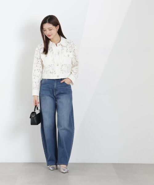 PROPORTION BODY DRESSING(プロポーションボディドレッシング)の「レースブルゾン / 1216155301(ブルゾン・レディース・ブラック/ホワイト系その他・MEDIUM/SMALL)」の6枚目の写真