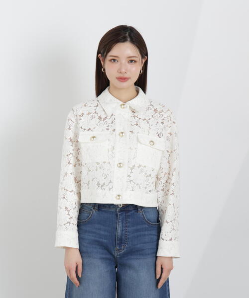 PROPORTION BODY DRESSING(プロポーションボディドレッシング)の「レースブルゾン / 1216155301(ブルゾン・レディース・ブラック/ホワイト系その他・MEDIUM/SMALL)」の7枚目の写真