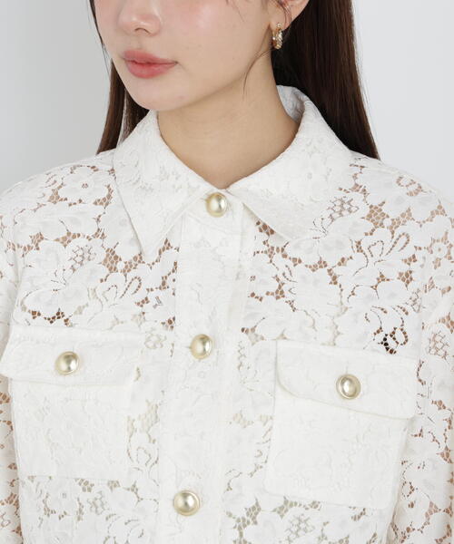 PROPORTION BODY DRESSING(プロポーションボディドレッシング)の「レースブルゾン / 1216155301(ブルゾン・レディース・ブラック/ホワイト系その他・MEDIUM/SMALL)」の10枚目の写真