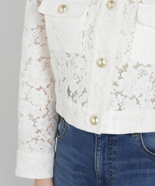 PROPORTION BODY DRESSING(プロポーションボディドレッシング)の「レースブルゾン / 1216155301(ブルゾン・レディース・ブラック/ホワイト系その他・MEDIUM/SMALL)」の3枚目の写真