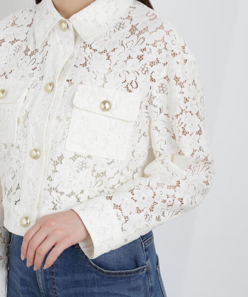 PROPORTION BODY DRESSING(プロポーションボディドレッシング)の「レースブルゾン / 1216155301(ブルゾン・レディース・ブラック/ホワイト系その他・MEDIUM/SMALL)」の4枚目の写真