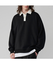 UNTAPPED STUDIO（アンタップドスタジオ）の「シティボーイ オーバーサイズ ラグビーカラー マンツーマンスウェットTシャツ 4COLOR（スウェット）」