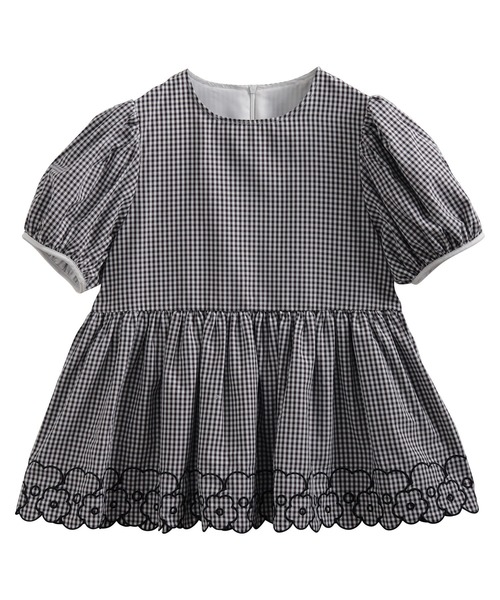 フラワー刺しゅう裾スカラップトップス（その他トップス）｜Fit more