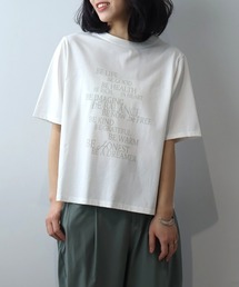 【M~5L】【接触冷感】シルケット天竺ロゴプリントTシャツ