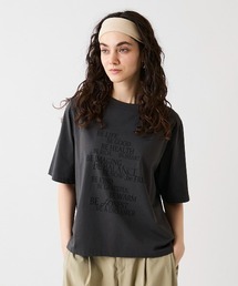 【M~5L】【接触冷感】シルケット天竺ロゴプリントTシャツ