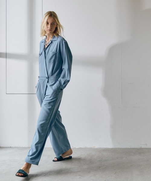 Muel Chic(ミュエルシック)の「Rinell coveralls リネルカバーオール(サロペット/オーバーオール・レディース・ベージュ/ネイビー/ライトブルー・SMALL/MEDIUM)」の1枚目の写真