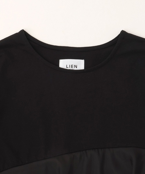 petit main LIEN（プティマインリアン）の「オーガンジードッキング長袖Tシャツ（Tシャツ/カットソー・レディース・ブラック/オフホワイト/マルチ・F）」の14枚目の写真