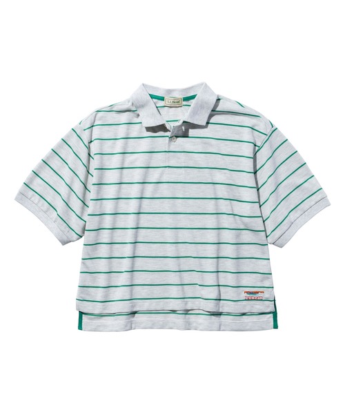 L.L.Bean(エルエルビーン)の「【JAPAN EDITION】トロイ・ショートスリーブ・ポロシャツ(ポロシャツ・レディース・ブラウン系その他/グレー系その他/ホワイト×グリーン/レッド系その他/ブルー系その他・MEDIUM)」の2枚目の写真