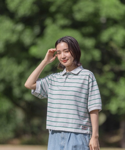 L.L.Bean(エルエルビーン)の「【JAPAN EDITION】トロイ・ショートスリーブ・ポロシャツ(ポロシャツ・レディース・ブラウン系その他/グレー系その他/ホワイト×グリーン/レッド系その他/ブルー系その他・MEDIUM)」の11枚目の写真