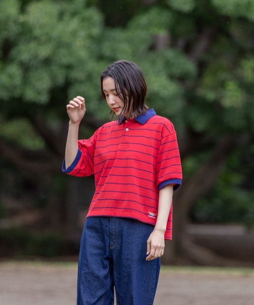 L.L.Bean(エルエルビーン)の「【JAPAN EDITION】トロイ・ショートスリーブ・ポロシャツ(ポロシャツ・レディース・ブラウン系その他/グレー系その他/ホワイト×グリーン/レッド系その他/ブルー系その他・MEDIUM)」の13枚目の写真