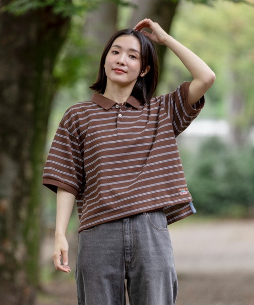 L.L.Bean(エルエルビーン)の「【JAPAN EDITION】トロイ・ショートスリーブ・ポロシャツ(ポロシャツ・レディース・ブラウン系その他/グレー系その他/ホワイト×グリーン/レッド系その他/ブルー系その他・MEDIUM)」の12枚目の写真