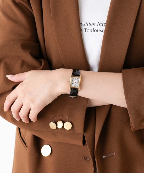 SEIKO（セイコー）の「SEIKO/セイコー コラボレーション スクエア ゴールド×ブラック（アナログ腕時計・レディース・その他1・FREE）」の3枚目の写真