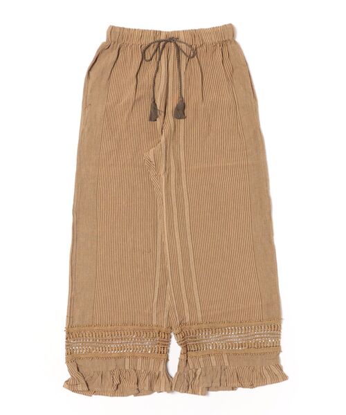 チャイハネ（チャイハネ）の「【チャイハネ】南インド綿ナナミィフリルパンツ（その他パンツ・レディース・ベージュ/ブラウン/ネイビー・FREE）」の2枚目の写真