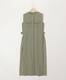 MICO COULIER | 麻調×リブ切替ワンピース(ワンピース)