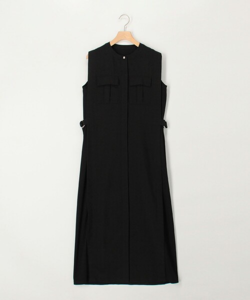 MICO COULIER（ミコクリエ）の「麻調×リブ切替ワンピース（ワンピース・レディース・オリーブ/グレー/ブラック・38）」の2枚目の写真