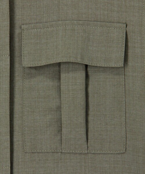 MICO COULIER（ミコクリエ）の「麻調×リブ切替ワンピース（ワンピース・レディース・オリーブ/グレー/ブラック・38）」の12枚目の写真