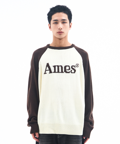 AMESWORLDWIDE(アメスワールドワイド)の「BASIC RAGLAN PULLOVER KNIT BROWN(ニット/セーター・メンズ・その他・LARGE/MEDIUM/SMALL)」の3枚目の写真