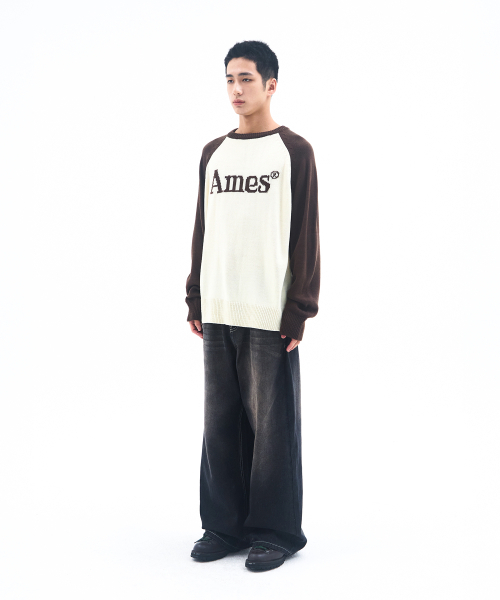 AMESWORLDWIDE(アメスワールドワイド)の「BASIC RAGLAN PULLOVER KNIT BROWN(ニット/セーター・メンズ・その他・LARGE/MEDIUM/SMALL)」の8枚目の写真