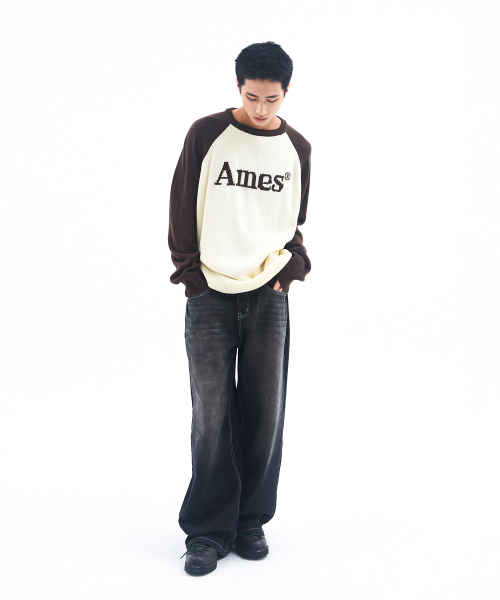 AMESWORLDWIDE(アメスワールドワイド)の「BASIC RAGLAN PULLOVER KNIT BROWN(ニット/セーター・メンズ・その他・LARGE/MEDIUM/SMALL)」の9枚目の写真
