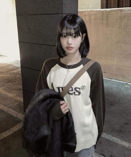 AMESWORLDWIDE(アメスワールドワイド)の「BASIC RAGLAN PULLOVER KNIT BROWN(ニット/セーター・メンズ・その他・LARGE/MEDIUM/SMALL)」の13枚目の写真
