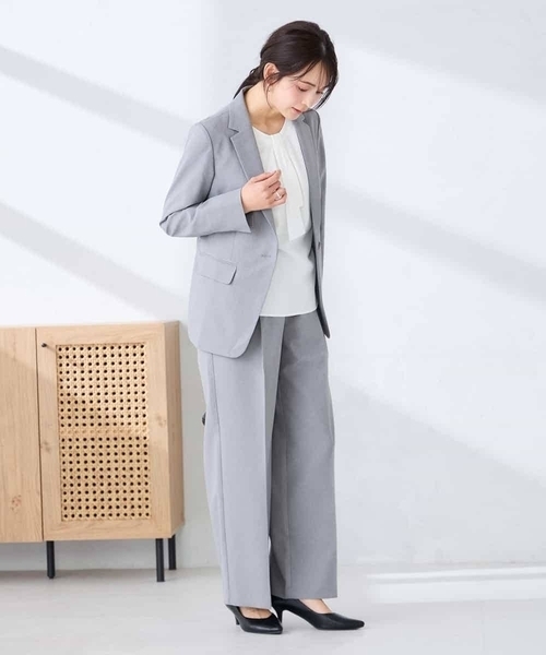a.v.v(アーヴェヴェ)の「【洗える/UVカット】リネンライクストレッチテーラードジャケット(テーラードジャケット・レディース・グレー/ネイビー・40/38/42/36/34)」の14枚目の写真