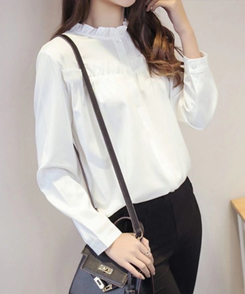 SallyLunn(サリーラン)の「フリルヨークギャザーブラウス(シャツ/ブラウス・レディース・ホワイト・SMALL/MEDIUM/LARGE)」の5枚目の写真
