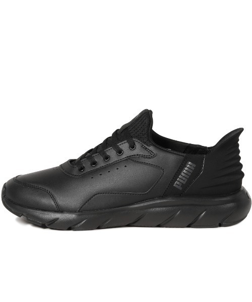 PUMA(プーマ)の「プーマ PUMA SOFTRIDE フレックス LSL EASE IN ワイド(スニーカー・メンズ・ブラック×ブラック・25.5cm/28.0cm/27.5cm/27.0cm/26.5cm/26.0cm/25.0cm)」の1枚目の写真