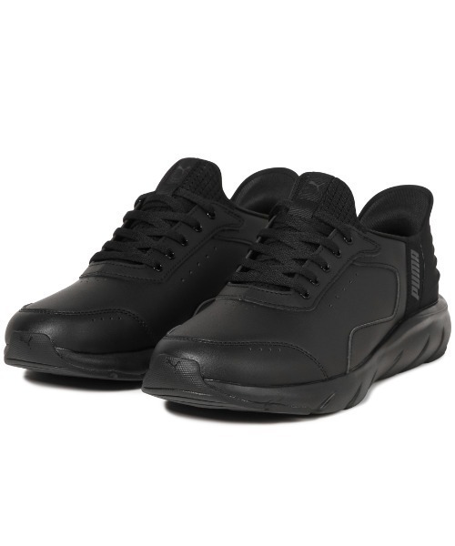 PUMA(プーマ)の「プーマ PUMA SOFTRIDE フレックス LSL EASE IN ワイド(スニーカー・メンズ・ブラック×ブラック・25.5cm/28.0cm/27.5cm/27.0cm/26.5cm/26.0cm/25.0cm)」の3枚目の写真