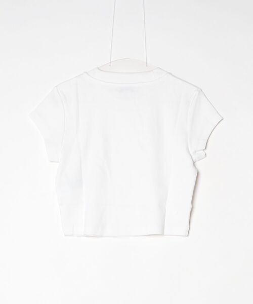Calvin Klein（カルバン・クライン）の「Calvin Klein (カルバンクライン）MONOLOGO BABY TEE/モノグラムベビーTシャツ（Tシャツ/カットソー・レディース・ブラック/ホワイト・S/M）」の3枚目の写真