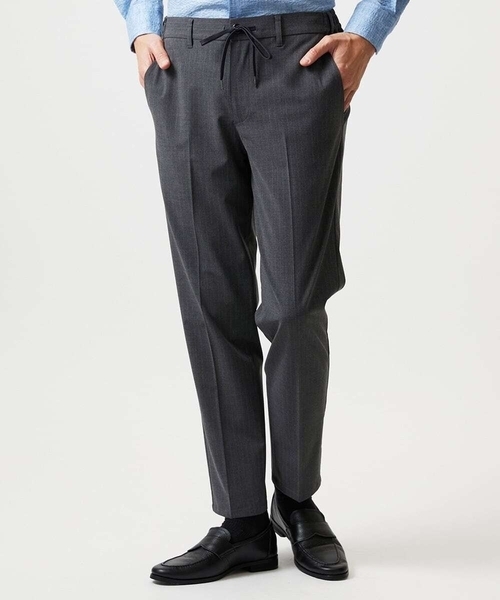 MICHEL KLEIN HOMME (ミッシェルクランオム)の「ストライプ2WAY9分丈スラックスパンツ(スラックス・メンズ・ネイビー/グレー・MEDIUM/X-LARGE/LARGE)」の8枚目の写真