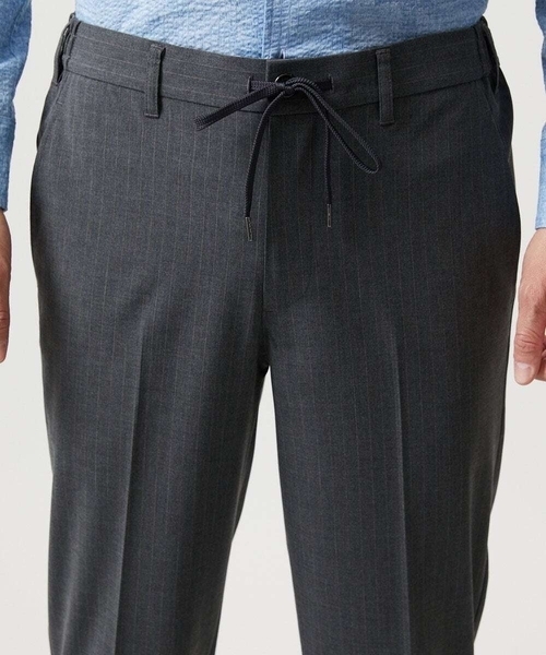 MICHEL KLEIN HOMME (ミッシェルクランオム)の「ストライプ2WAY9分丈スラックスパンツ(スラックス・メンズ・ネイビー/グレー・MEDIUM/X-LARGE/LARGE)」の14枚目の写真