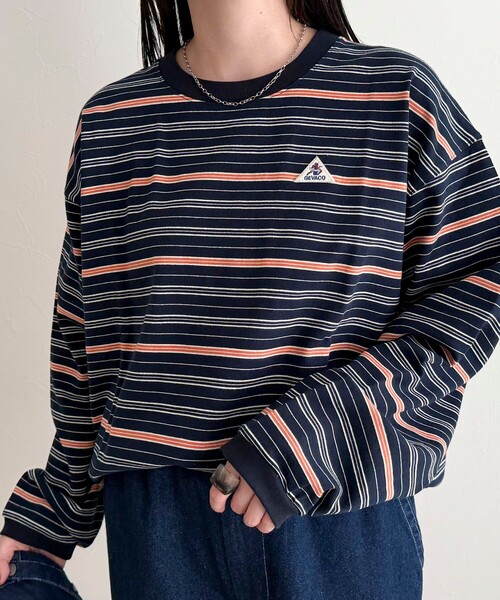fredy emue（フレディエミュ）の「【GEVACO/ゲバコ】ボーダー天竺ベーシックロングスリーブTシャツ（Tシャツ/カットソー・レディース・ホワイト系その他/ベージュ系その他/ブルー系その他・38）」の2枚目の写真