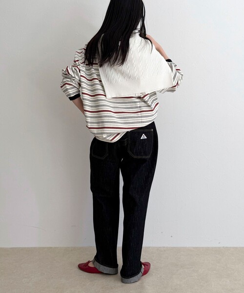 fredy emue（フレディエミュ）の「【GEVACO/ゲバコ】ボーダー天竺ベーシックロングスリーブTシャツ（Tシャツ/カットソー・レディース・ホワイト系その他/ベージュ系その他/ブルー系その他・38）」の18枚目の写真
