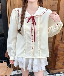 2ly2（トゥーリートゥー）の「リボン刺繍 セーラーカラーブラウス（シャツ/ブラウス）」