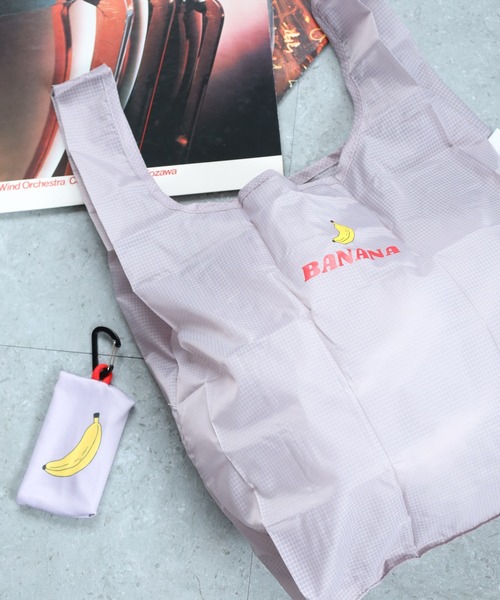 FUNALIVE（ファンアライブ）の「AVVENTURA エコバッグ Mサイズ 折り畳み フルーツ（エコバッグ/サブバッグ・メンズ・グレー/イエロー/ロイヤルブルー/ベージュ/ピンク・FREE）」の6枚目の写真