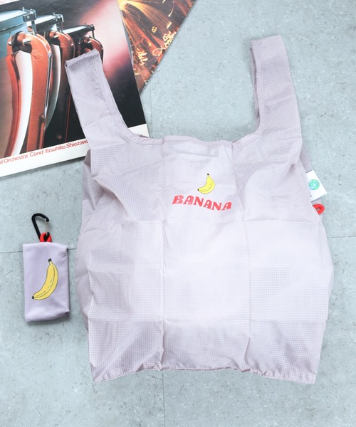 FUNALIVE（ファンアライブ）の「AVVENTURA エコバッグ Mサイズ 折り畳み フルーツ（エコバッグ/サブバッグ・メンズ・グレー/イエロー/ロイヤルブルー/ベージュ/ピンク・FREE）」の7枚目の写真